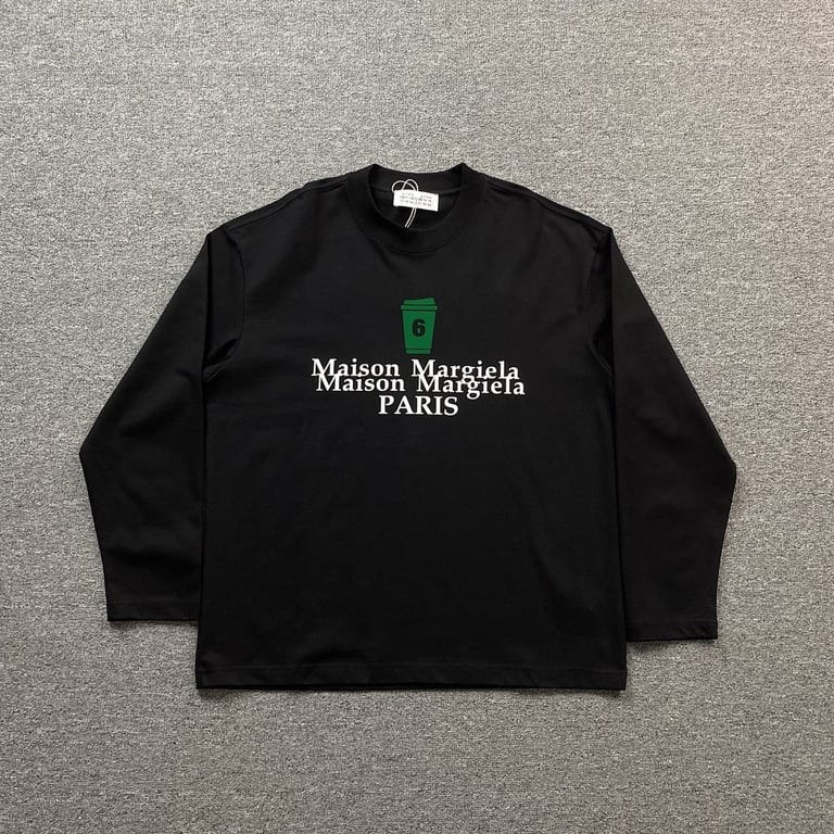 MM6 Maison Margiela Coffee Cup Long Sleeve T-shirt - 3