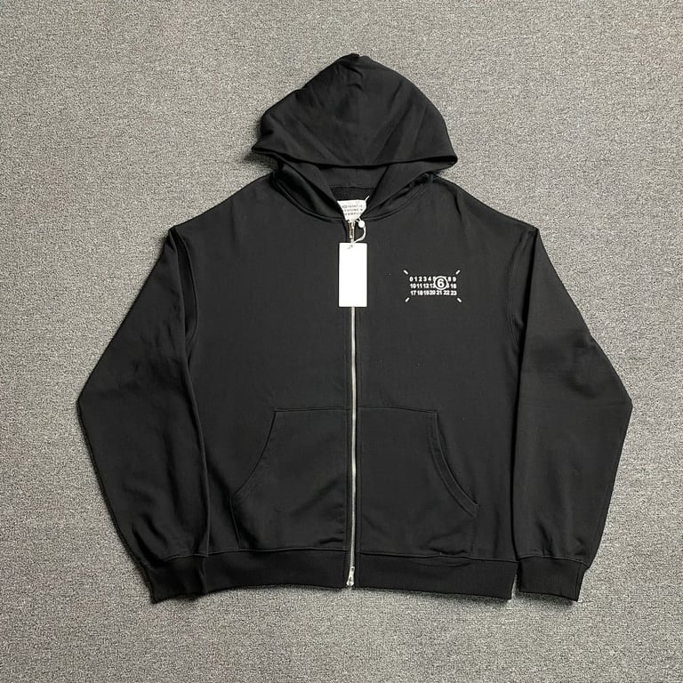 Maison Margiela MM6 Numeric Logo Zip Hoodie - 3