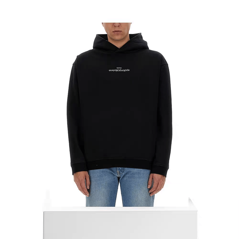 Maison Margiela Upside Down Logo Hoodie - 3