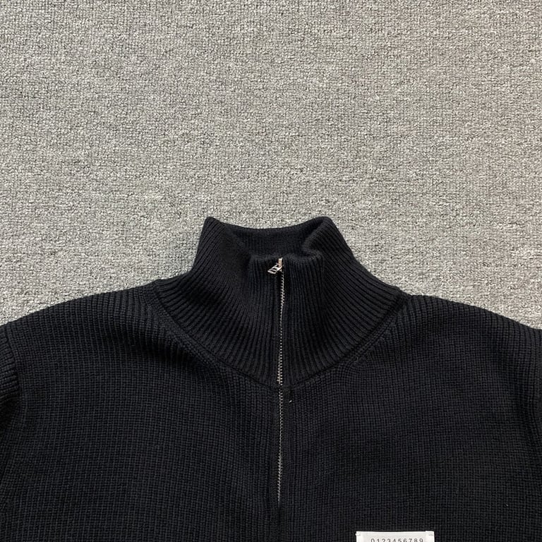 Maison Margiela Zip-Up Ribbed Sweater - 13