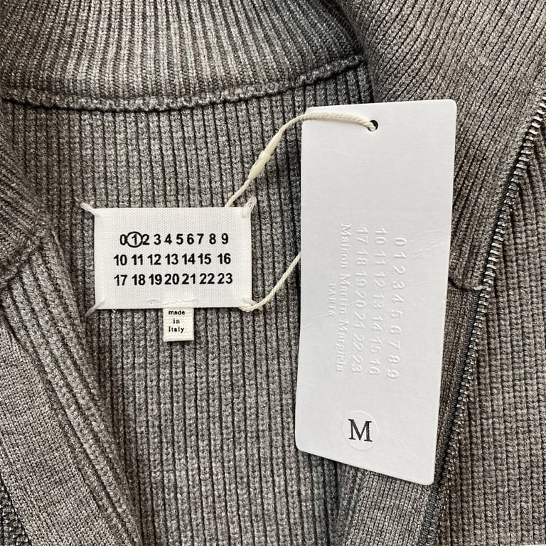 Maison Margiela Zip-Up Ribbed Sweater - 17