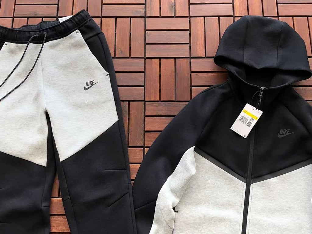 Nike Tech Fleece Tracksuit Grey Black - 5