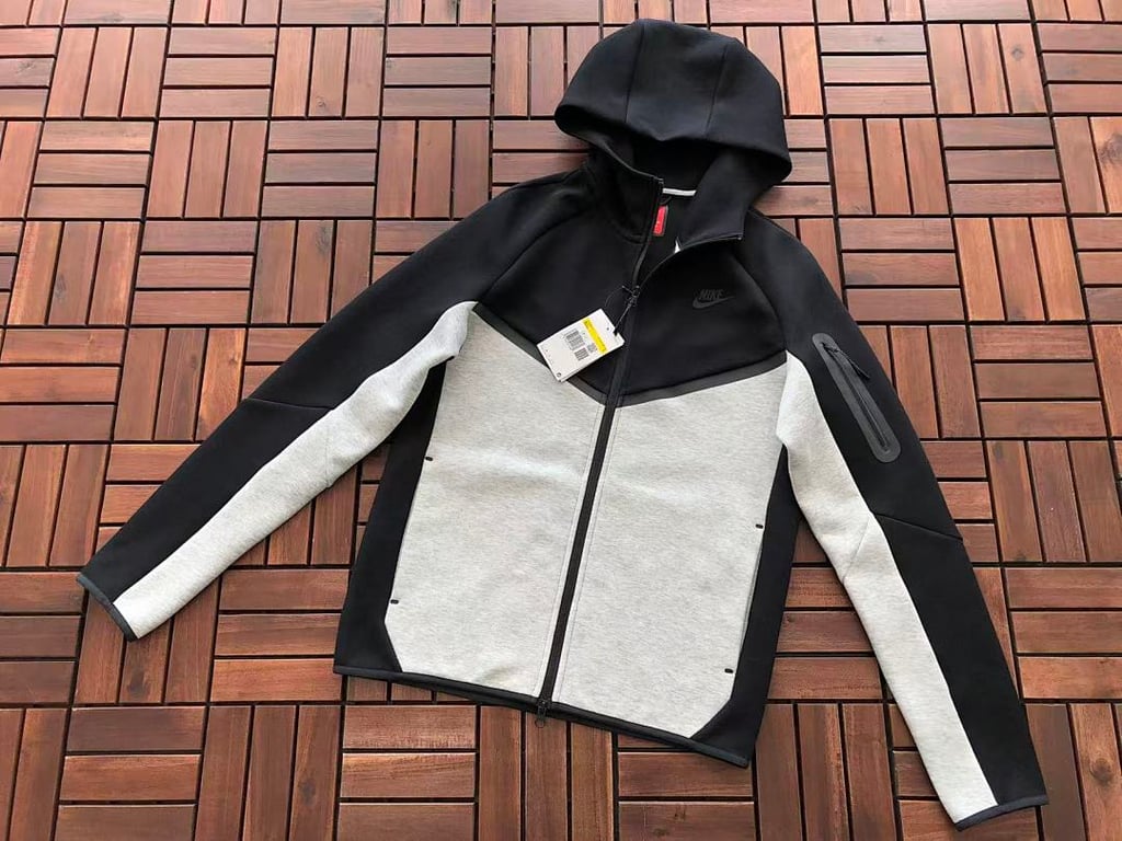 Nike Tech Fleece Tracksuit Grey Black - 9