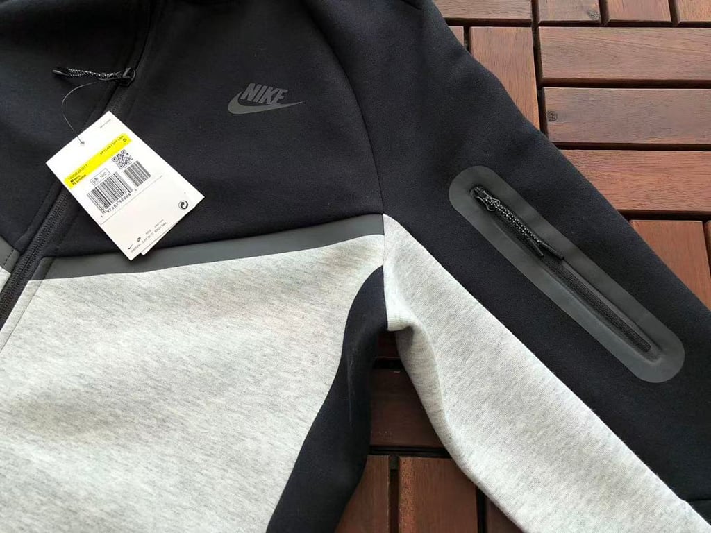 Nike Tech Fleece Tracksuit Grey Black - 15