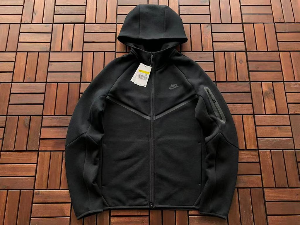 Nike Tech Fleece Full-Zip Hoodie and Pants Set Black - 6