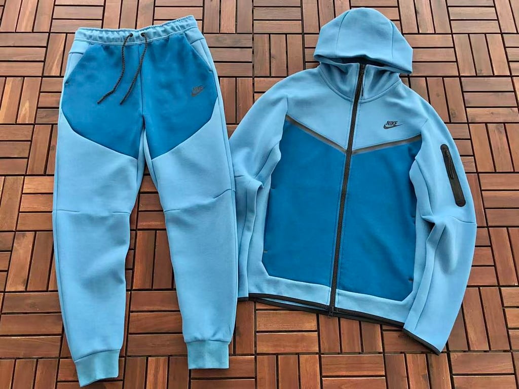 Nike Tech Fleece Tracksuit Blue - 4