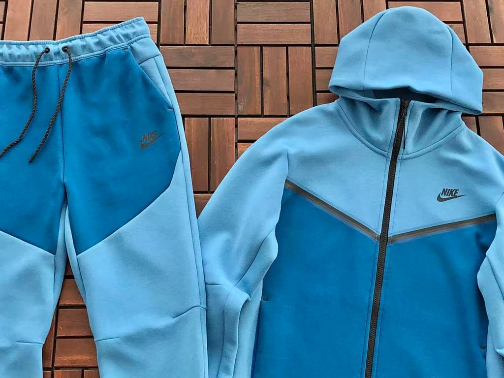 Nike Tech Fleece Tracksuit Blue - 5