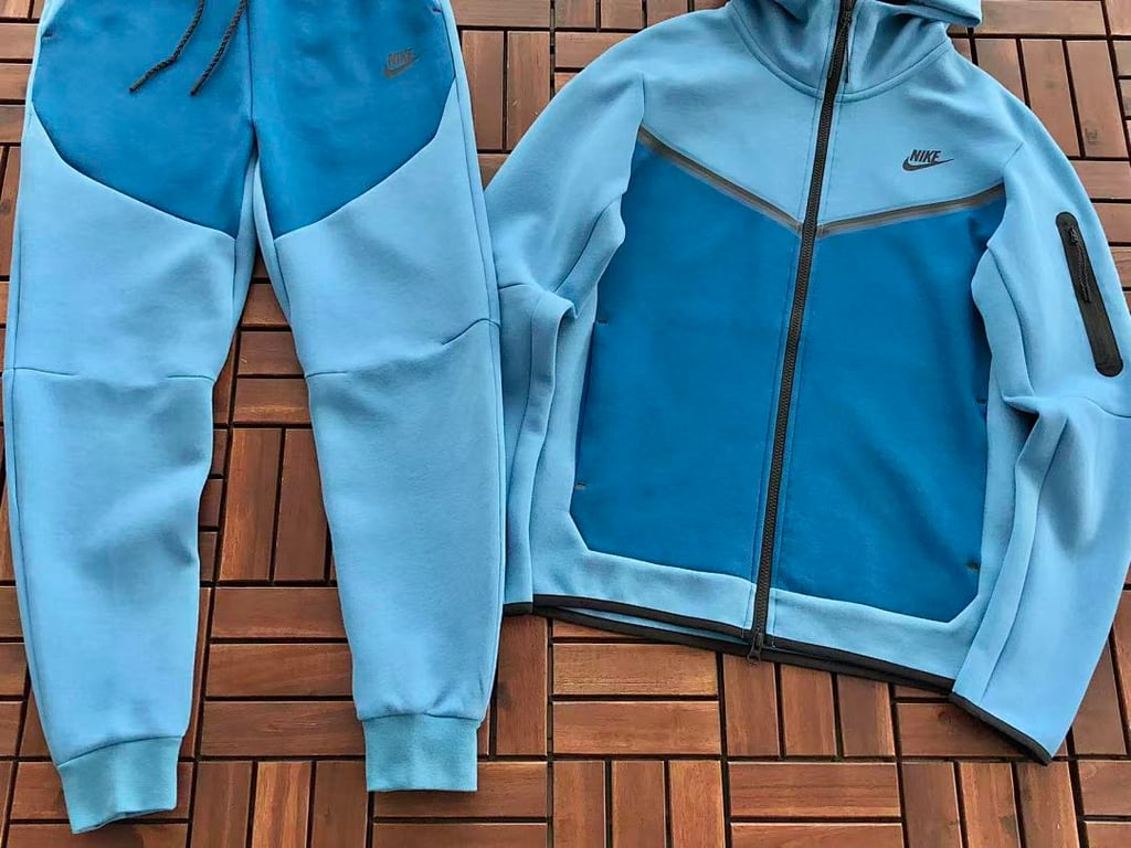 Nike Tech Fleece Tracksuit Blue - 6