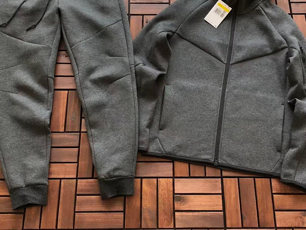 Nike Tech Fleece Tracksuit Dark Grey - 6