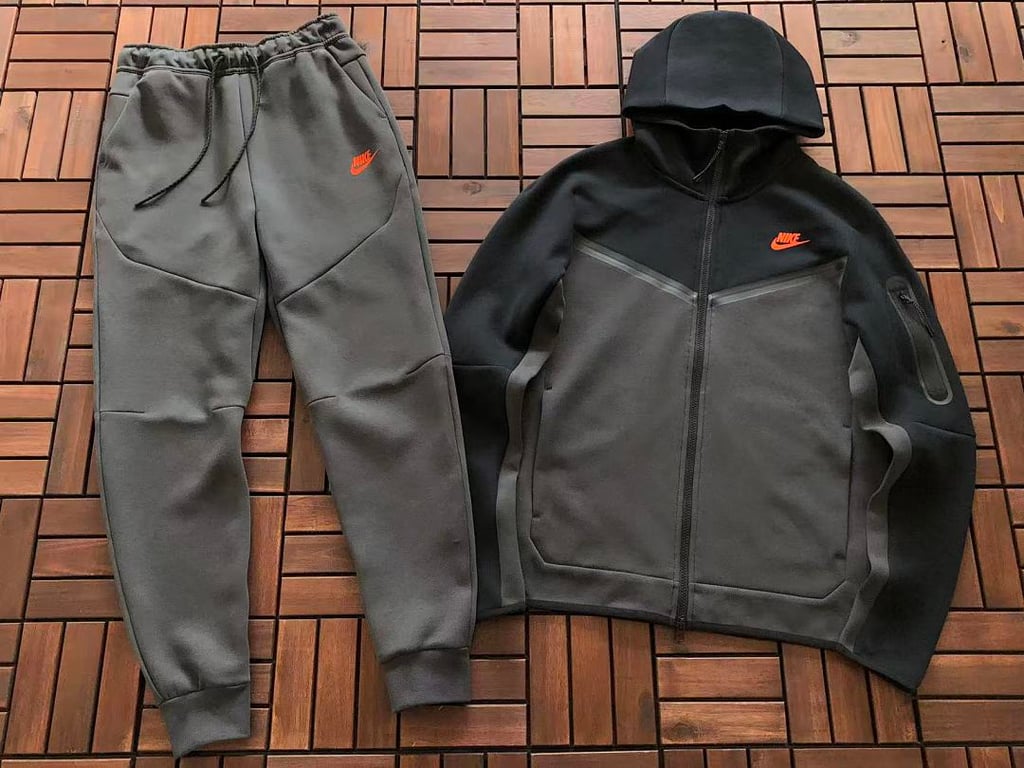 Nike Tech Fleece 2020 Tracksuit Black Orange - 4