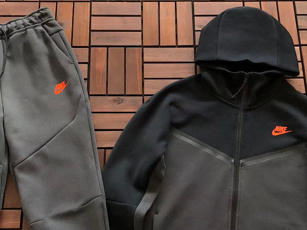 Nike Tech Fleece 2020 Tracksuit Black Orange - 5