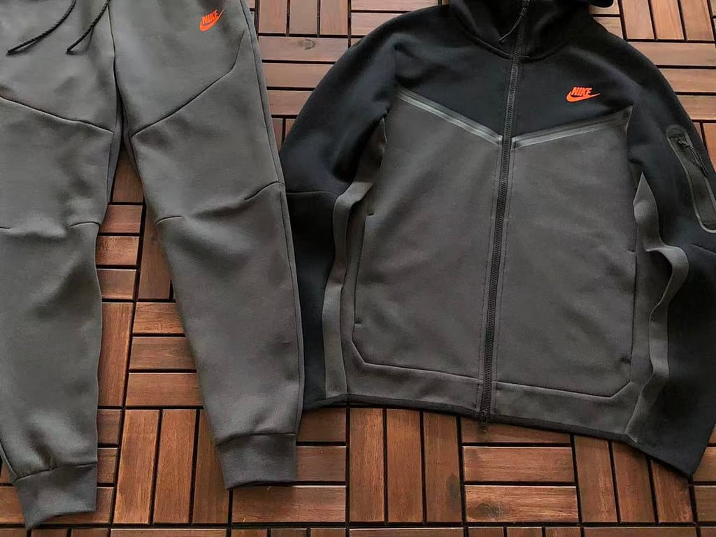 Nike Tech Fleece 2020 Tracksuit Black Orange - 6