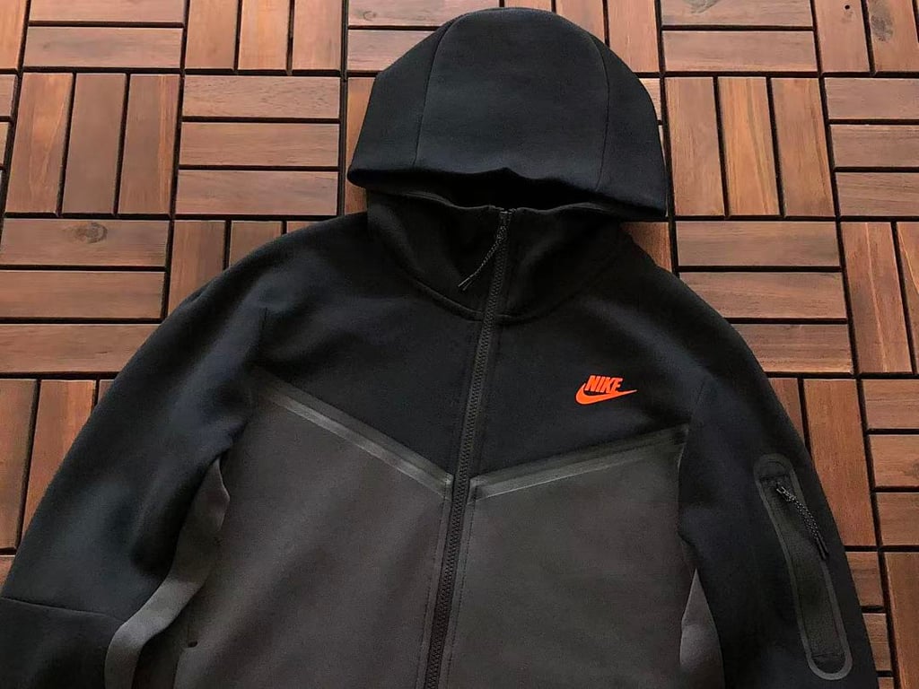 Nike Tech Fleece 2020 Tracksuit Black Orange - 9