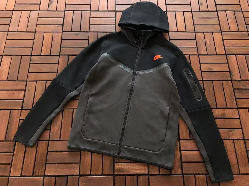 Nike Tech Fleece 2020 Tracksuit Black Orange - 11