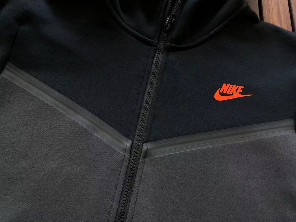 Nike Tech Fleece 2020 Tracksuit Black Orange - 13