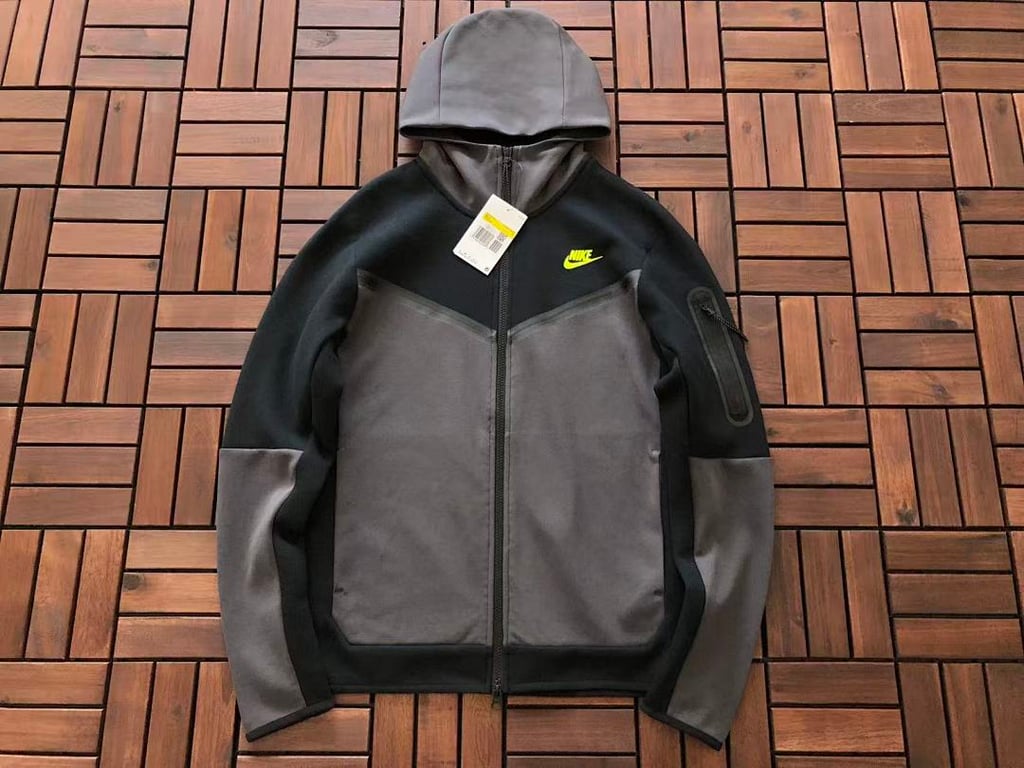 Nike Tech Fleece 2020 Tracksuit Black Grey Lime - 6