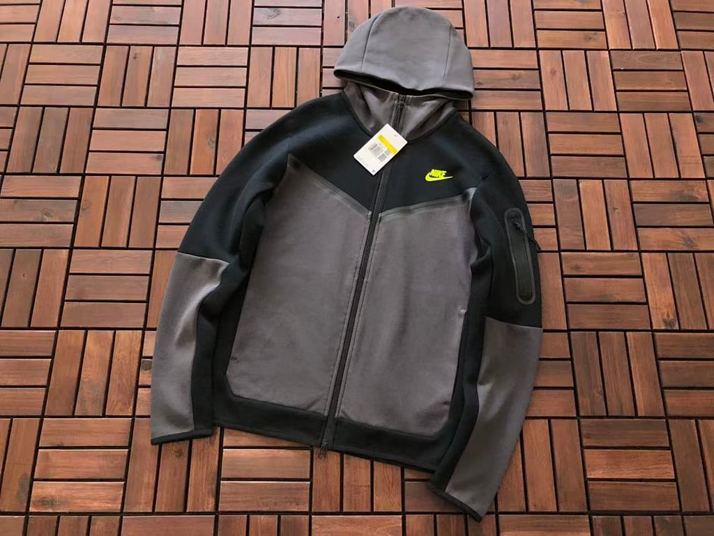 Nike Tech Fleece 2020 Tracksuit Black Grey Lime - 7