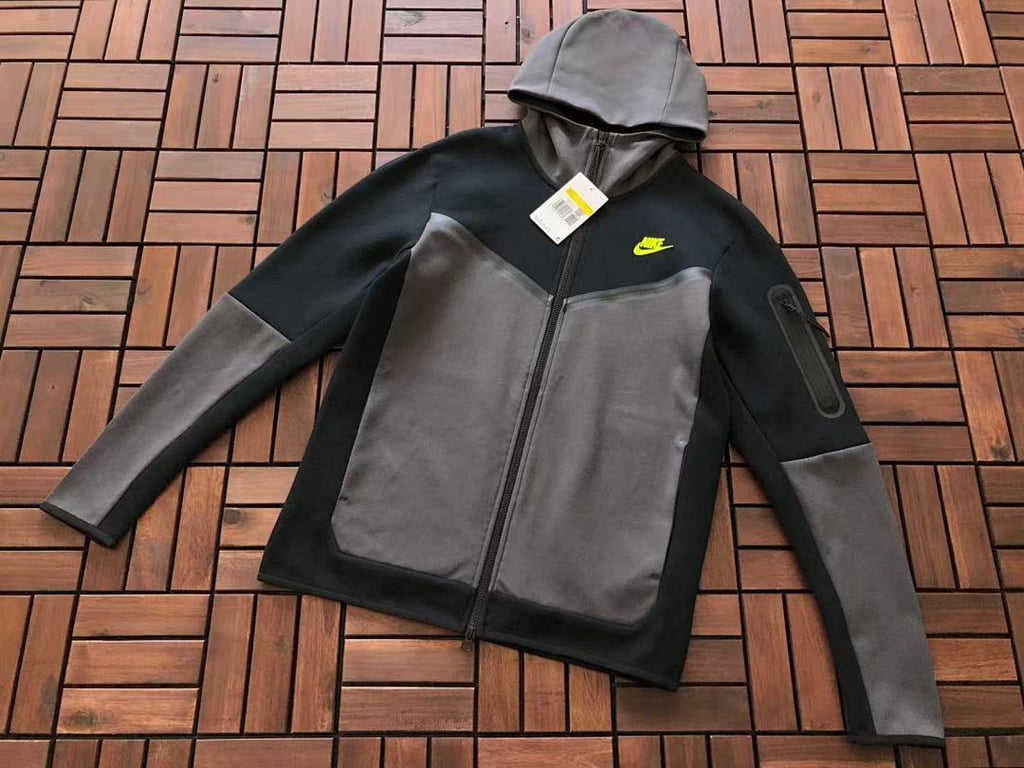 Nike Tech Fleece 2020 Tracksuit Black Grey Lime - 10