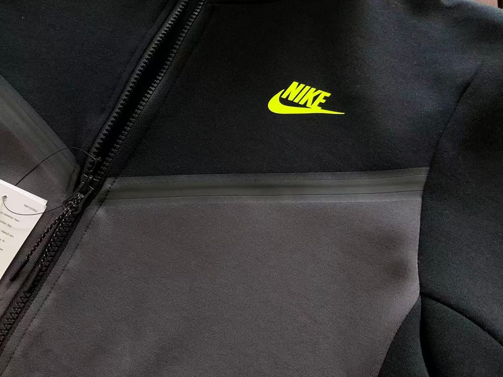 Nike Tech Fleece 2020 Tracksuit Black Grey Lime - 11