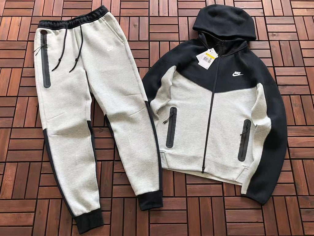 Nike Tech Fleece Tracksuit Grey Black - 3