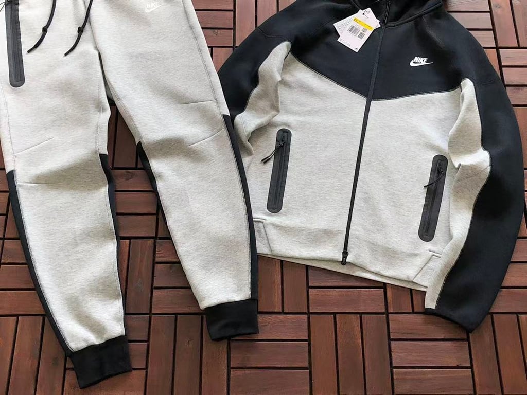 Nike Tech Fleece Tracksuit Grey Black - 5