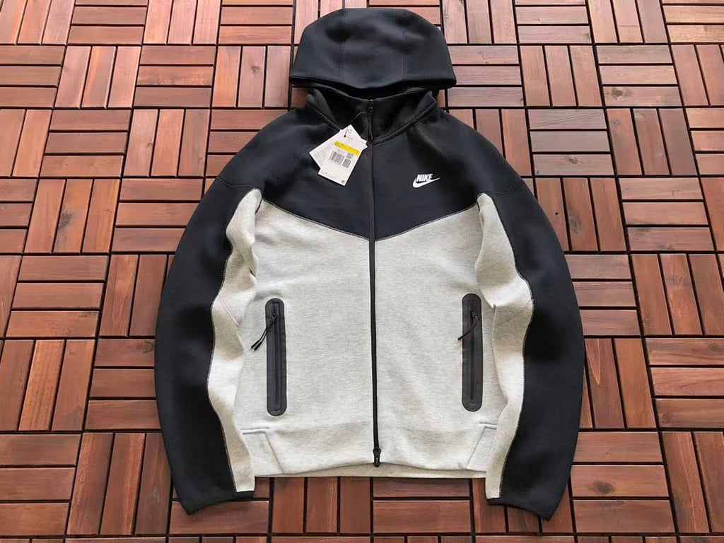 Nike Tech Fleece Tracksuit Grey Black - 6