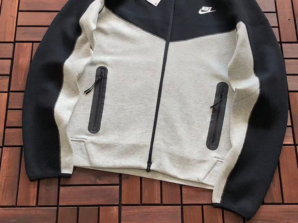 Nike Tech Fleece Tracksuit Grey Black - 9