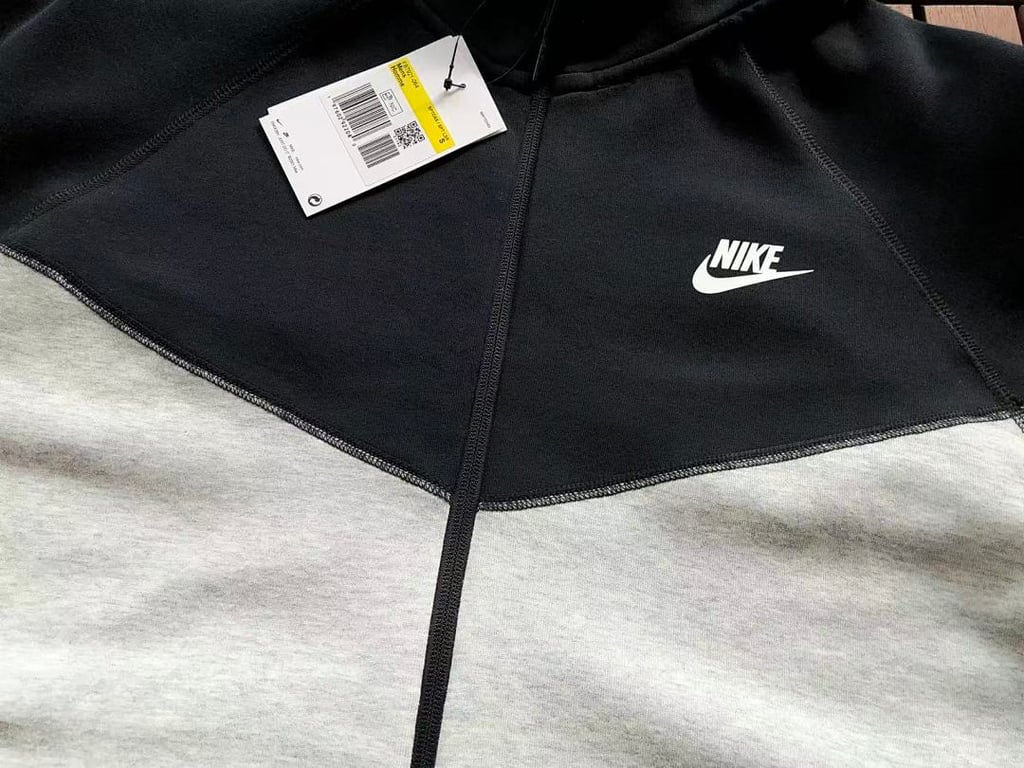 Nike Tech Fleece Tracksuit Grey Black - 10