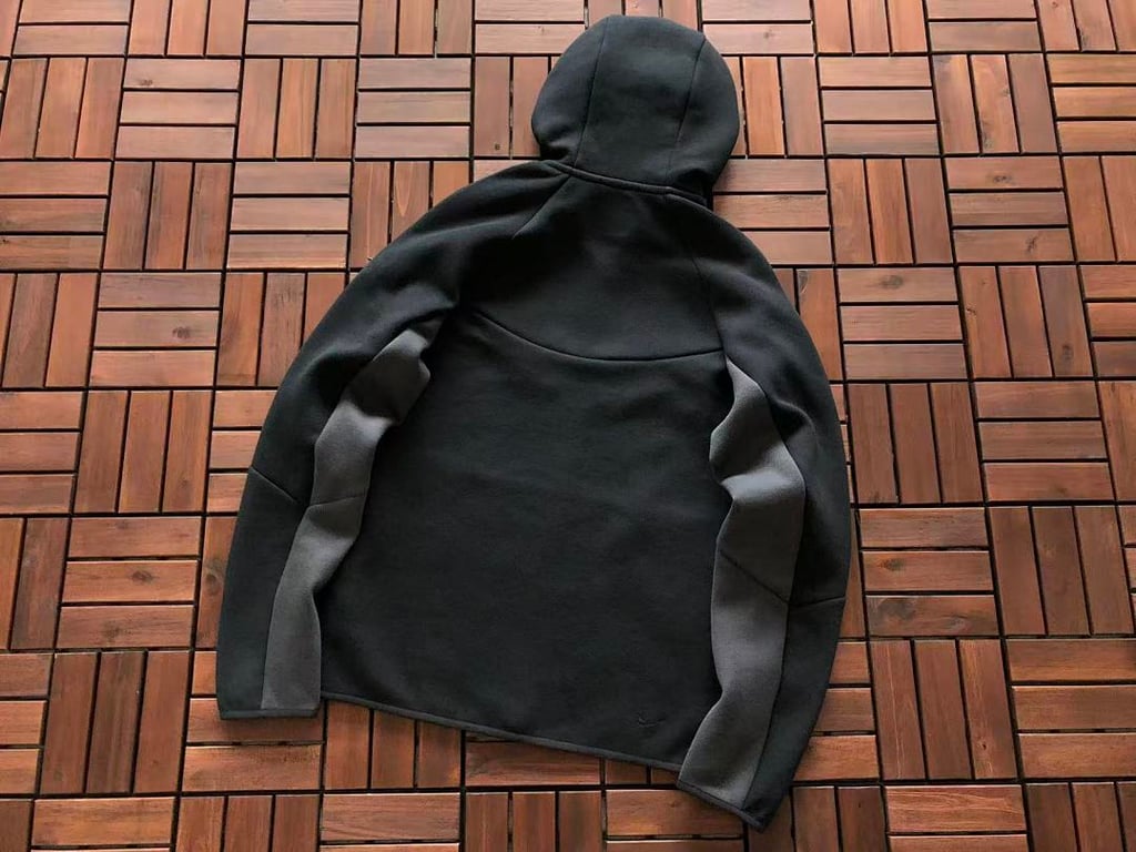 Nike Tech Fleece Tracksuit Black Grey Neon Green - 27
