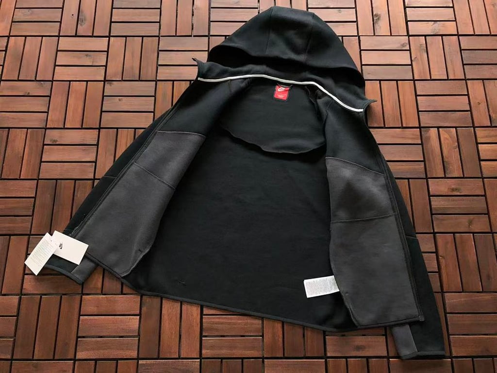 Nike Tech Fleece Tracksuit Black Grey Neon Green - 55