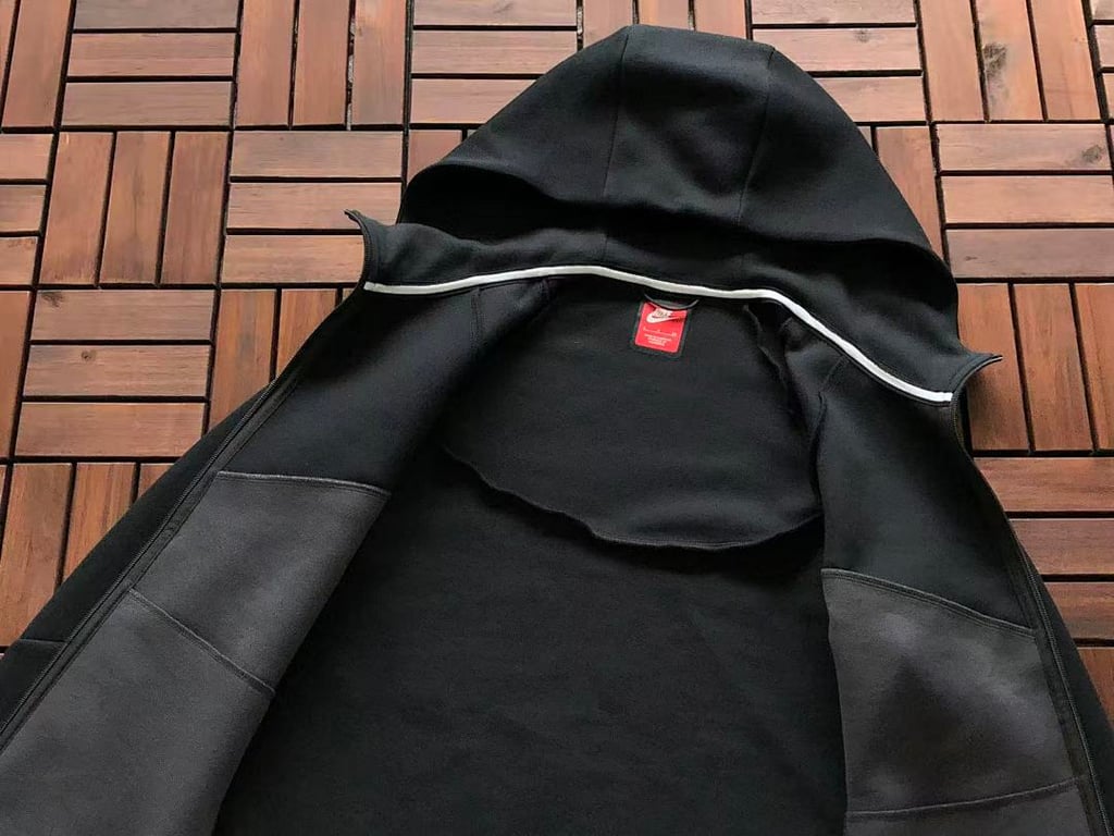 Nike Tech Fleece Tracksuit Black Grey Neon Green - 56