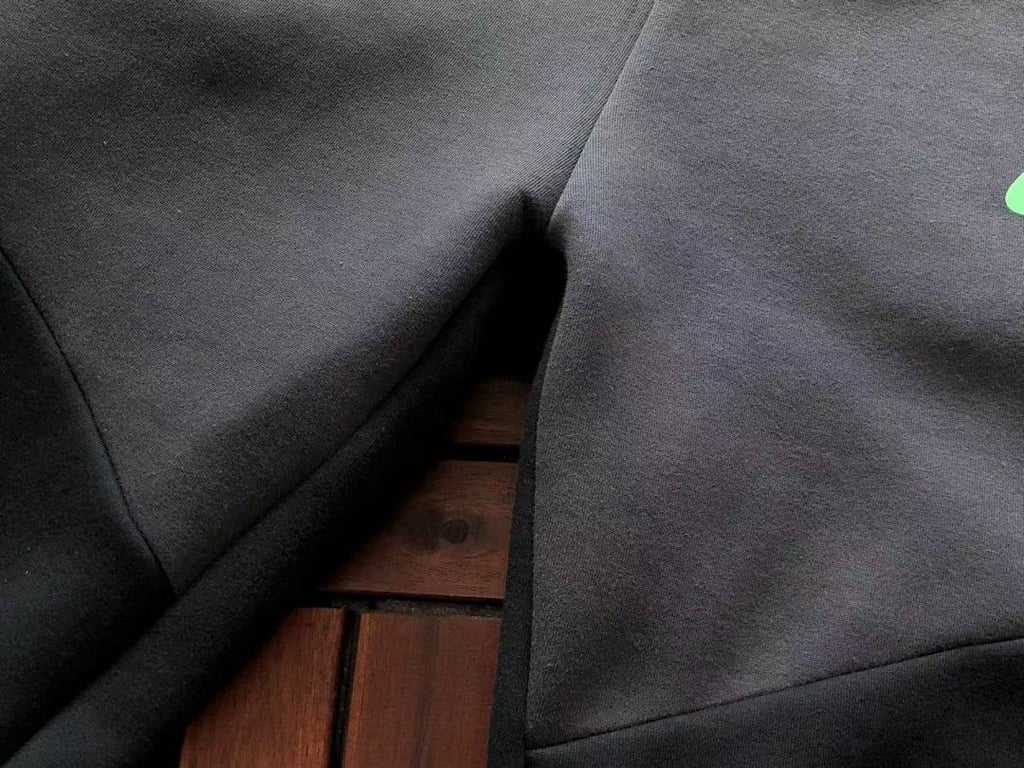 Nike Tech Fleece Tracksuit Black Grey Neon Green - 66