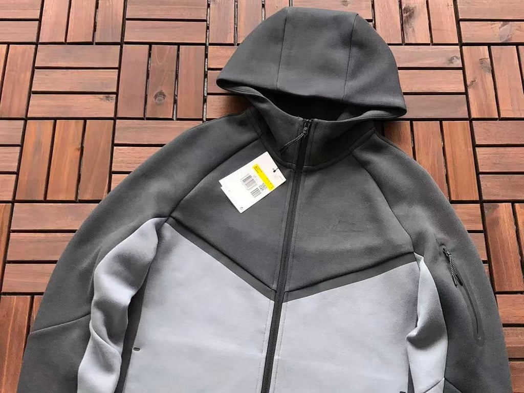 Nike Tech Fleece Tracksuit Grey Black - 8