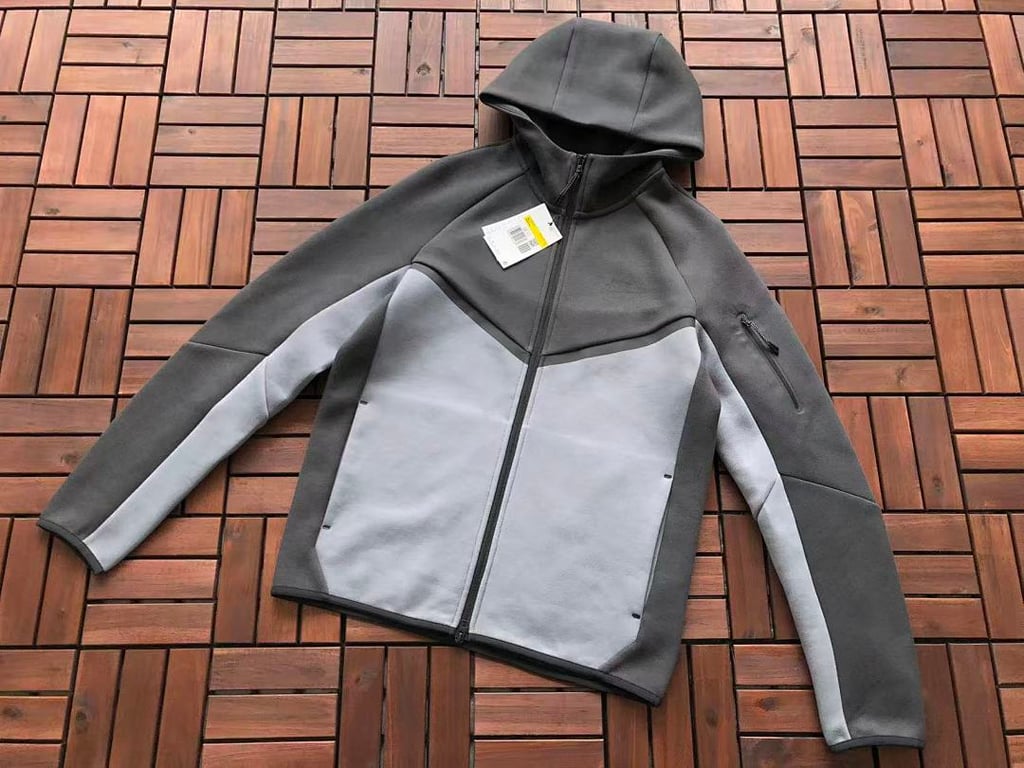 Nike Tech Fleece Tracksuit Grey Black - 9
