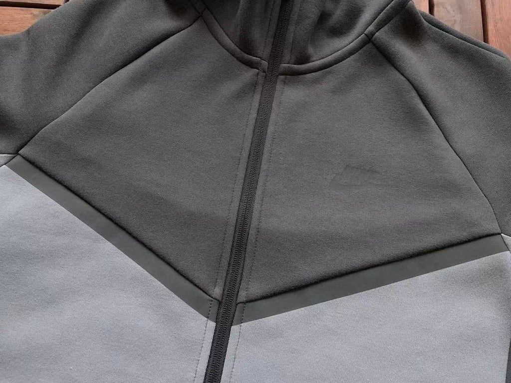 Nike Tech Fleece Tracksuit Grey Black - 11