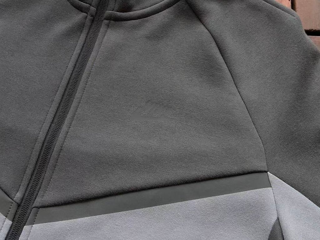 Nike Tech Fleece Tracksuit Grey Black - 12