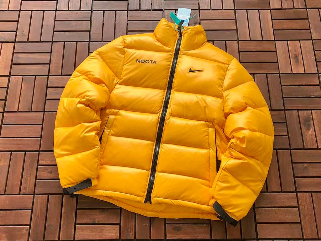 Nike Nocta Puffer Jacket Black Yellow - 10
