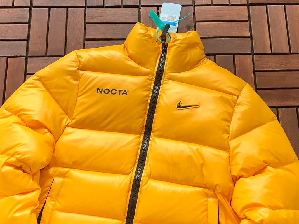 Nike Nocta Puffer Jacket Black Yellow - 11