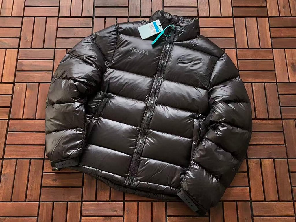 Nike Nocta Puffer Jacket Black Yellow - 12