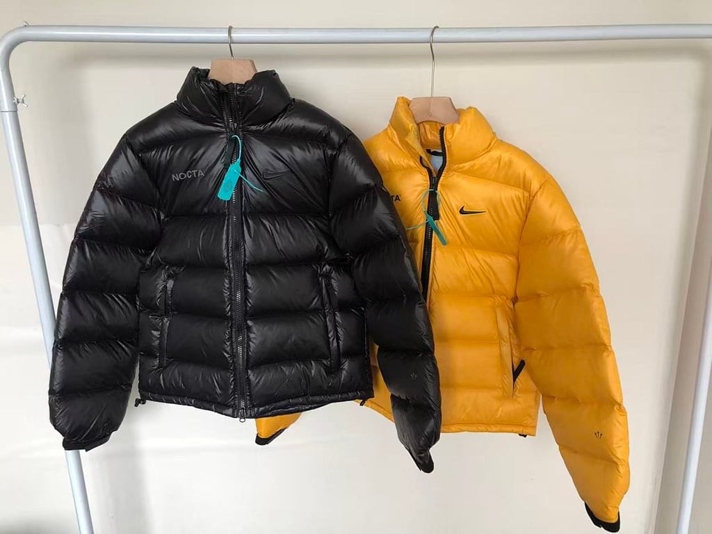 Nike Nocta Puffer Jacket Black Yellow - 46