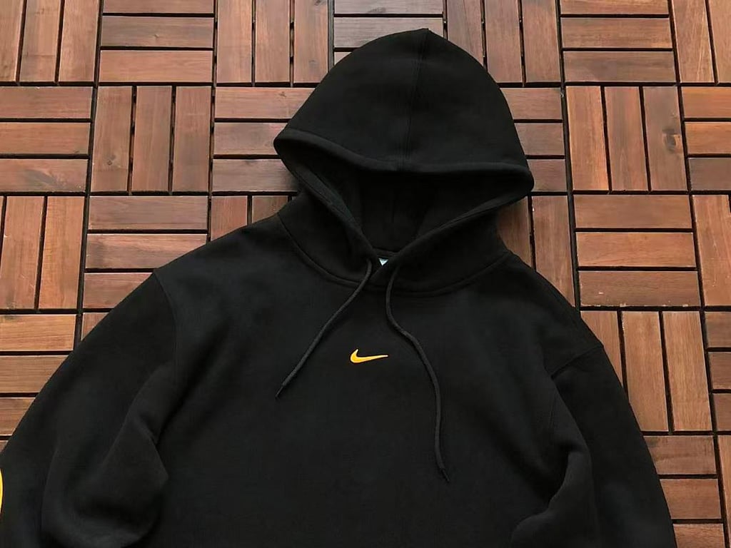 Nike Nocta Fleece Hoodie and Pants Set Black Yellow - 13