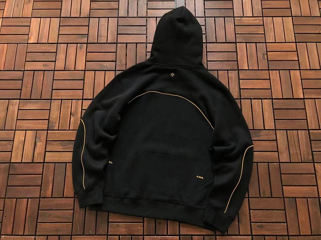Nike Nocta Fleece Hoodie and Pants Set Black Yellow - 22