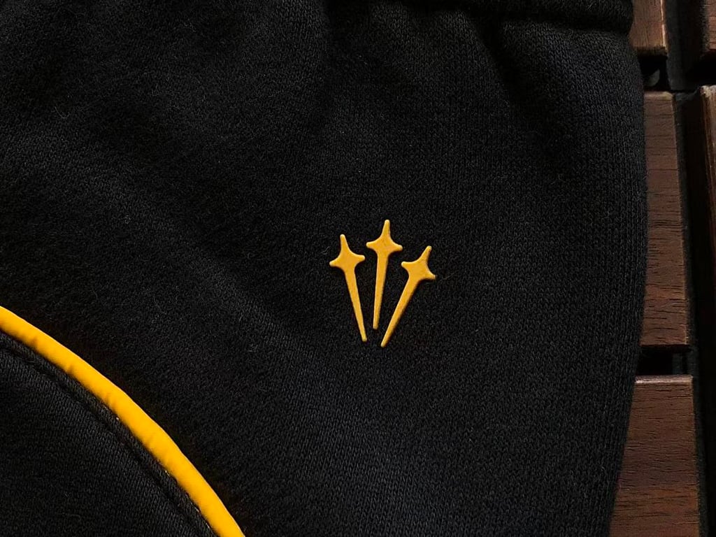 Nike Nocta Fleece Hoodie and Pants Set Black Yellow - 40