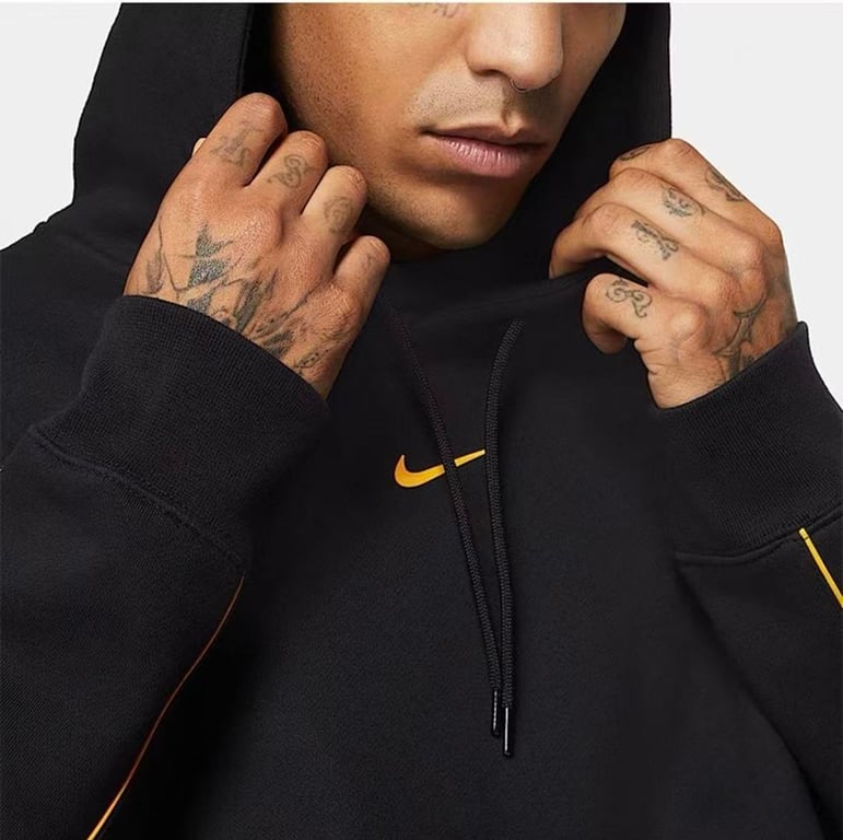 Nike Nocta Fleece Hoodie and Pants Set Black Yellow - 6