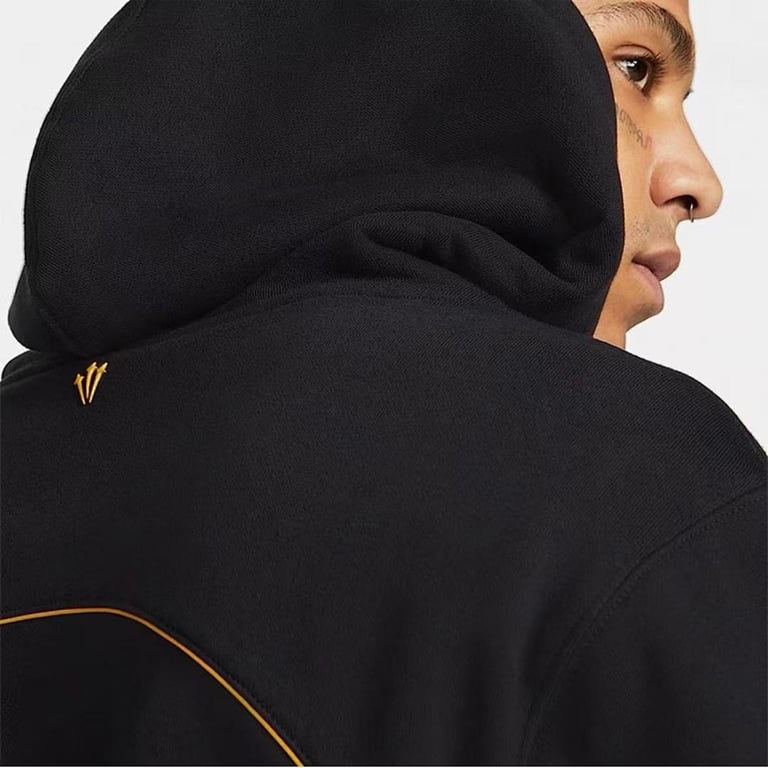 Nike Nocta Fleece Hoodie and Pants Set Black Yellow - 7