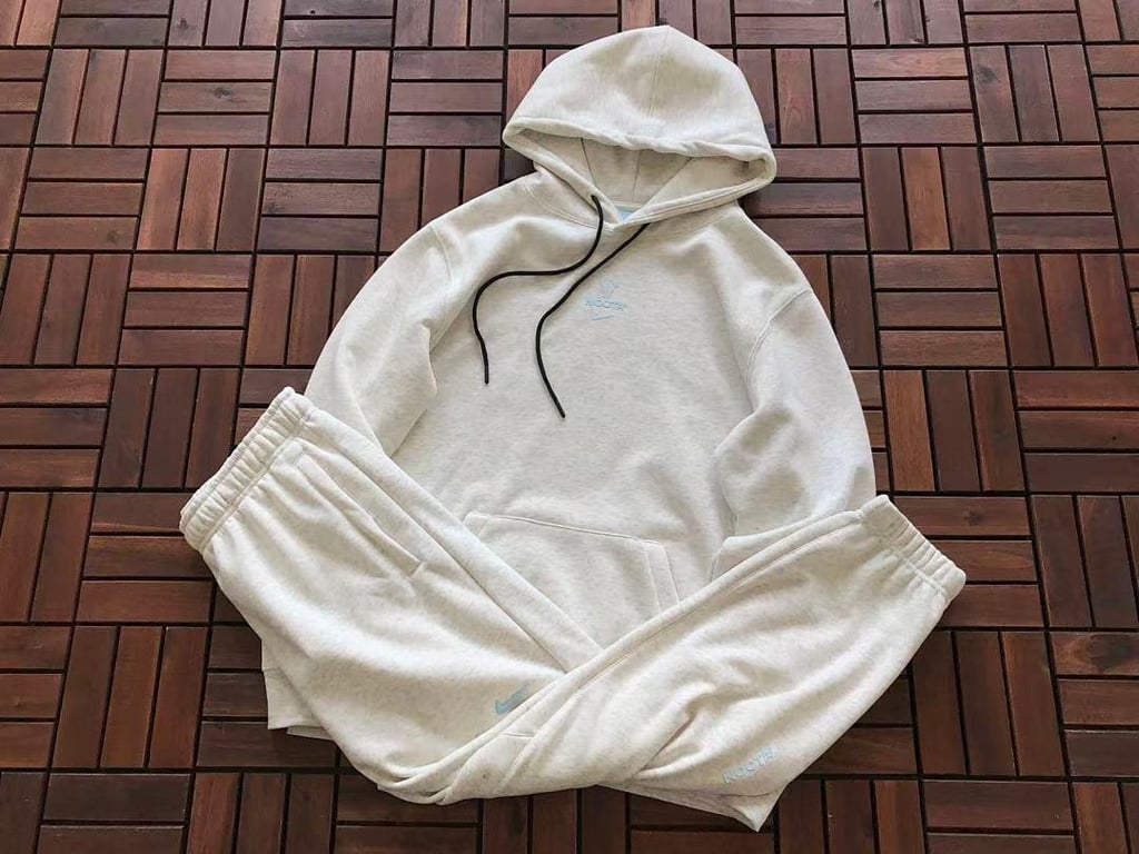 Nocta x Nike Fleece Hoodie & Trousers Tracksuit Grey - 6