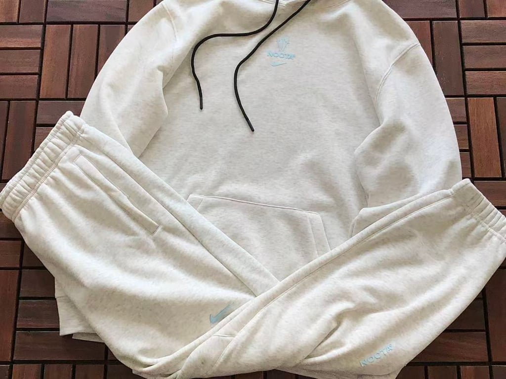 Nocta x Nike Fleece Hoodie & Trousers Tracksuit Grey - 7