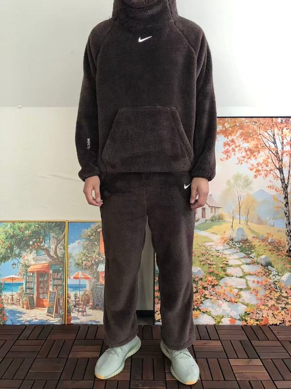 Nike Nocta Fleece Tracksuit Brown - 9