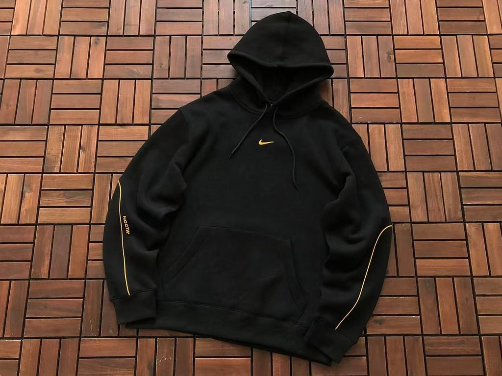 Nike Nocta Fleece Hoodie & Trousers Set Black Yellow - 12