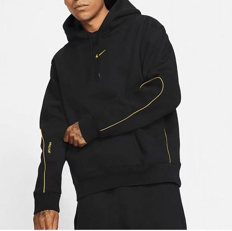 Nike Nocta Fleece Hoodie & Trousers Set Black Yellow - 4